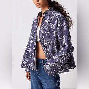 Free People Women’s Lua Bed Indigo Combo Boho Jacket Size Medium NEW